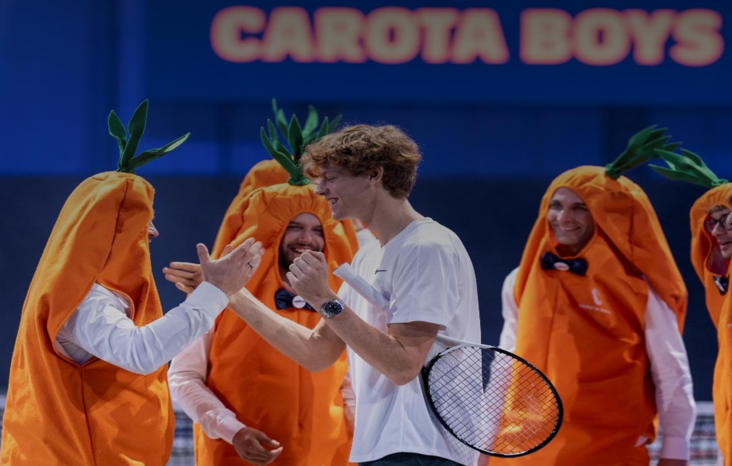 Sinner Carota Boys fans du champion de tennis italien