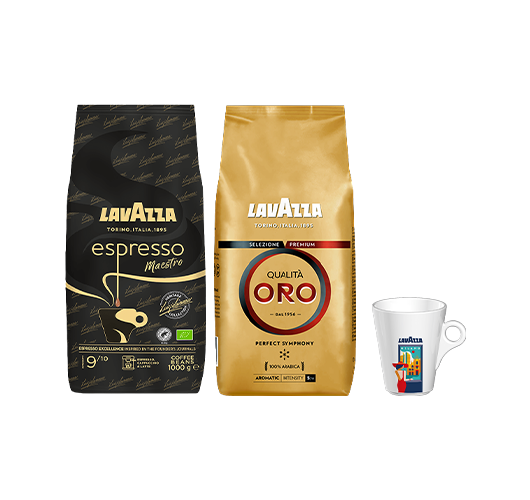 Coffret Qualità Oro & Espresso Maestro avec mug Milan